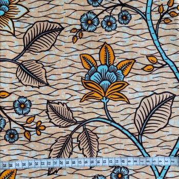Preview: BEAUTIFUL FLOWERS Afrikanischer Wax Print Stoff